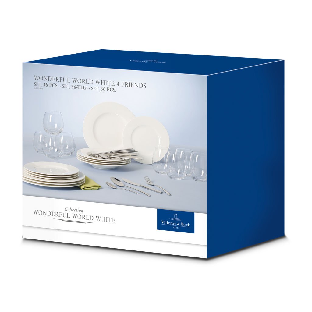 Wonderful World White Набор посуды на 4 персоны, 36 предметов Villeroy & Boch
https://spb.v-b.ru
г.Санкт-Петербург
eshop@v-b.spb.ru
+7(812)3801977